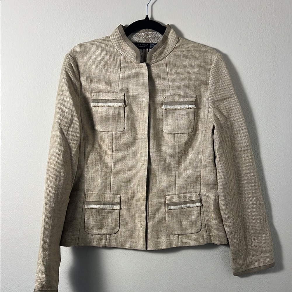 Elie Tahari Exclusively For SAKS Fifth Ave Tan Blazer Jacket